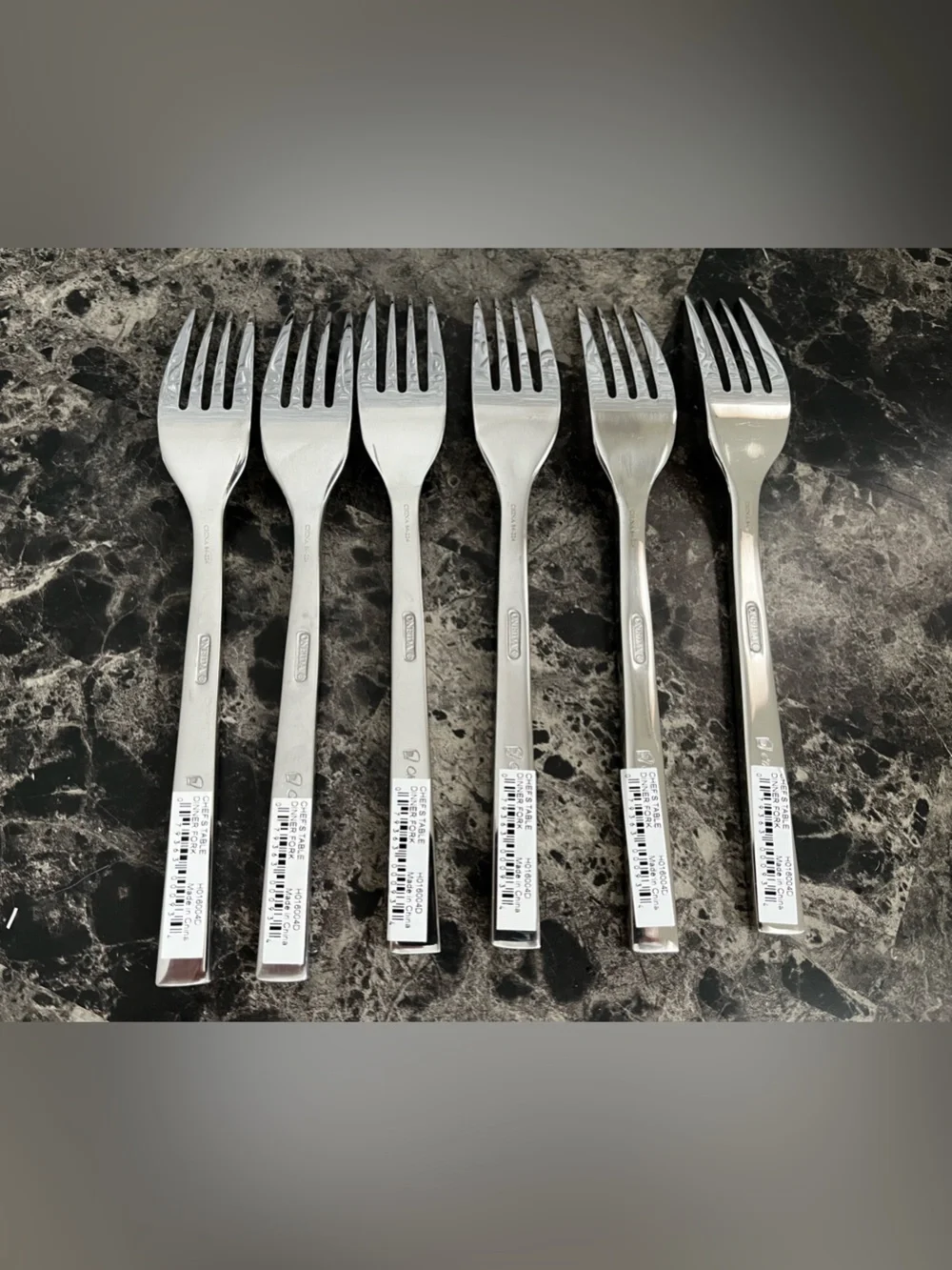 Oneida Chefs Table Salad Fork Stainless Steel Quality Engraved Signature Set of6
